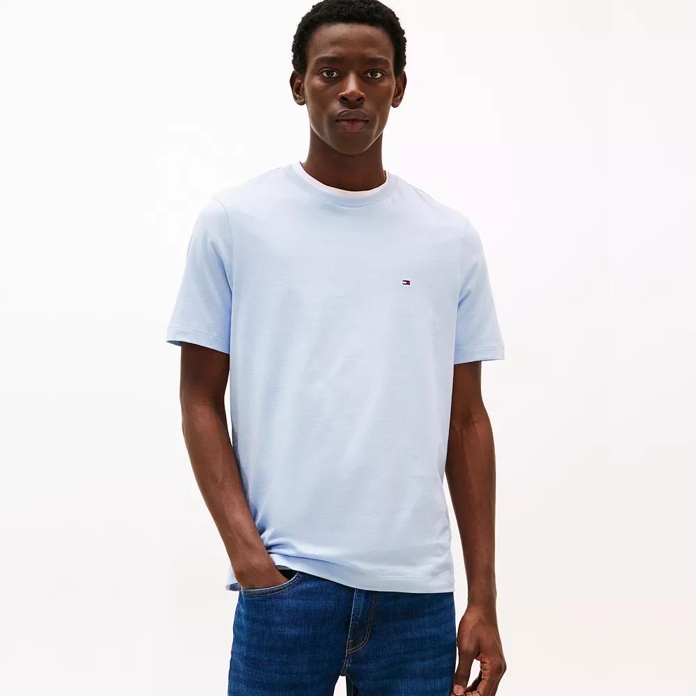 Men's Tommy Hilfiger Short Sleeve Essential Cotton Tee, Size: Small, Breezy Blue Product Image