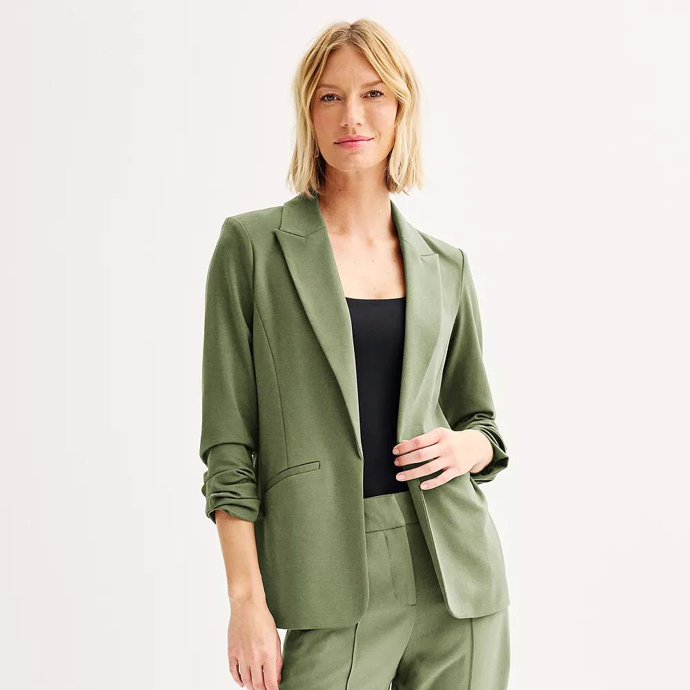 Women's Nine West Knit Closureless Blazer, Size: XS, Camden Green Product Image