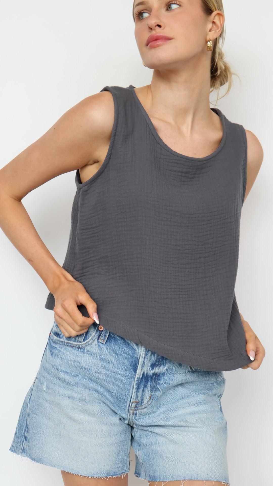Emerson Round Neck Sleeveless Top Product Image