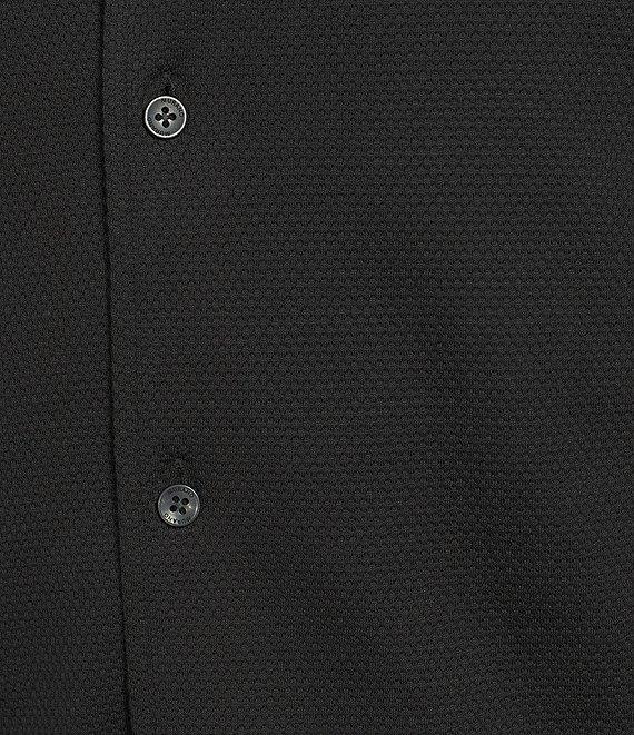 Murano Big & Tall Liquid Luxury Slim Fit Textured Coatfront Short Sleeve Woven Camp Shirt Product Image