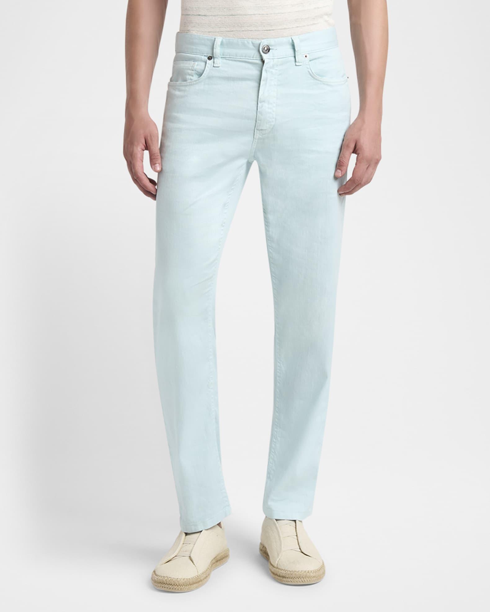 Men's Comfort Linen and Cotton Five-Pocket Pants Product Image