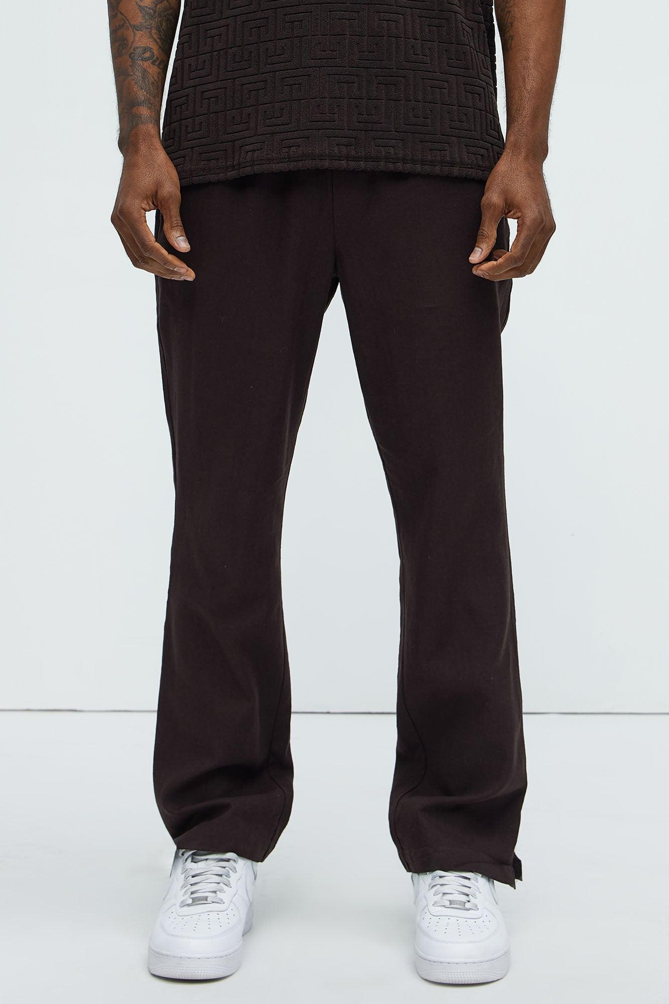 Bahamas Linen Slim Pull On Pants - Brown Product Image