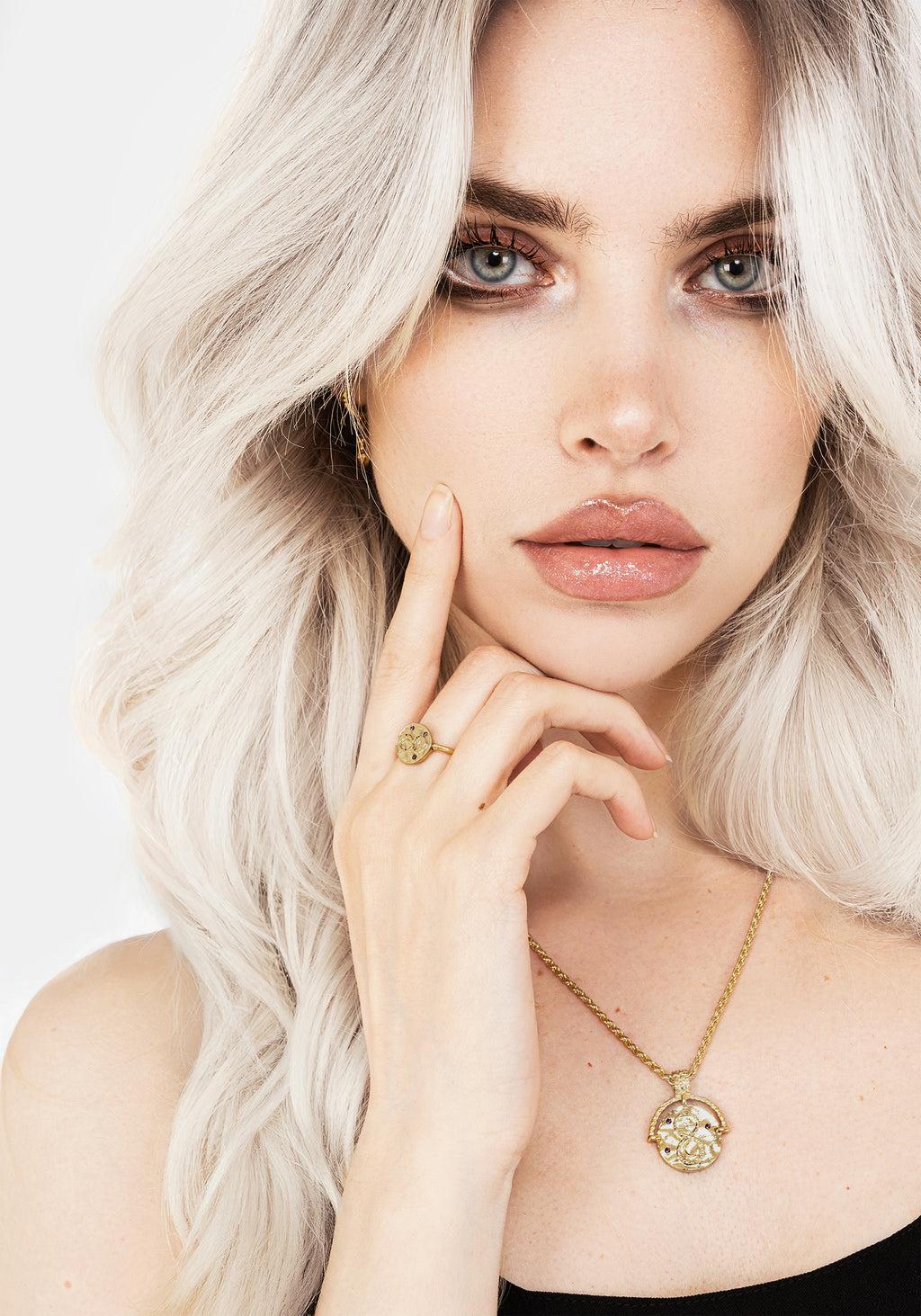 Hermia Foxglove Hoop Earrings Product Image