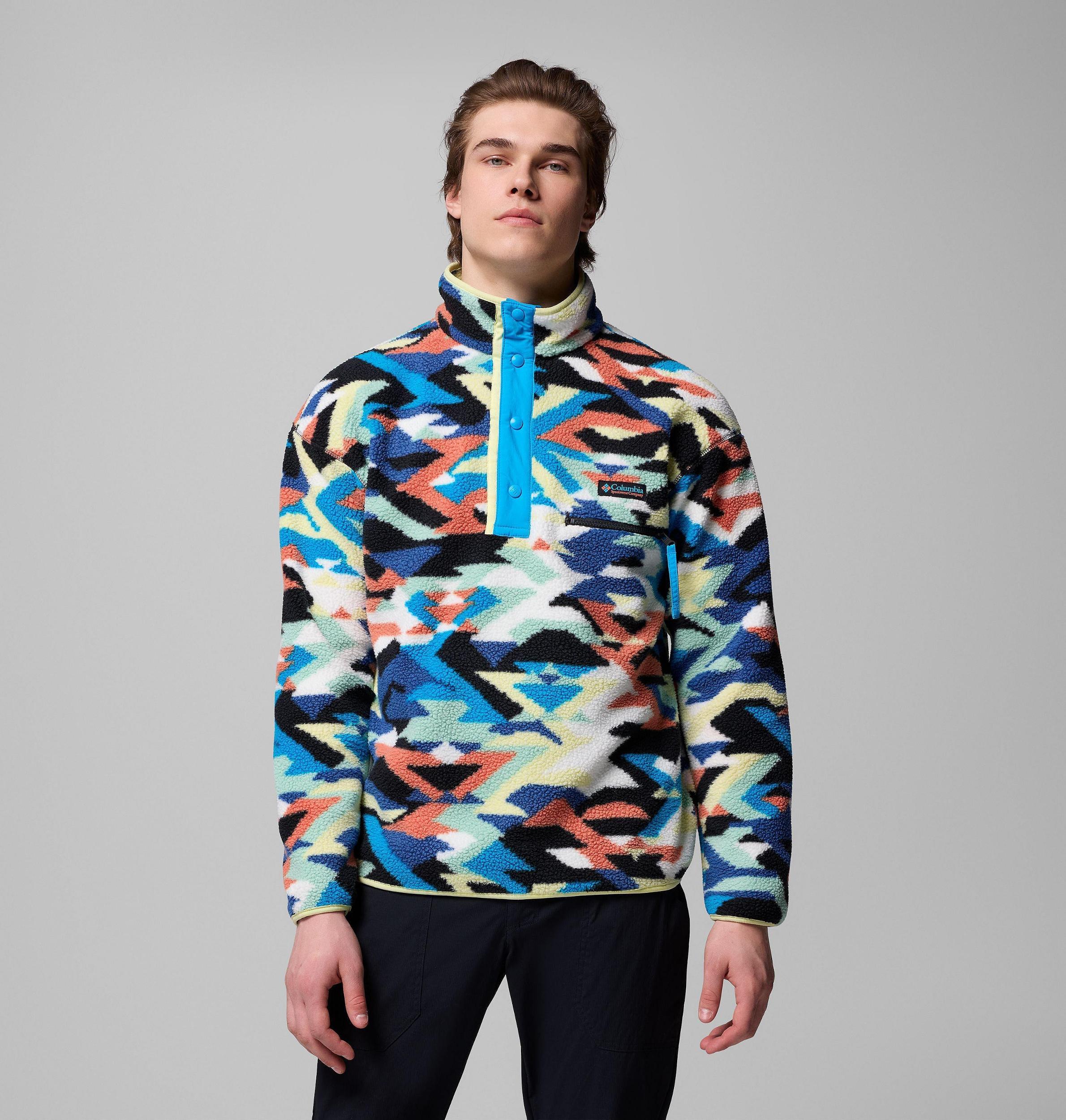 Columbia Mens Helvetia II Printed Half Snap Printed Fleece Pullover- Product Image