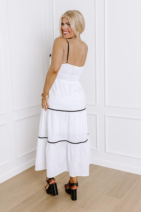 Coquette Moment Maxi Dress in White Curves Product Image
