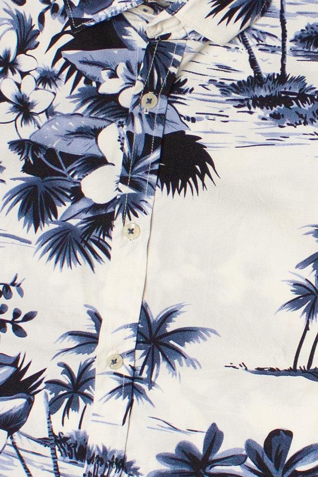 Navy Ink Hawaiian Shirt Product Image