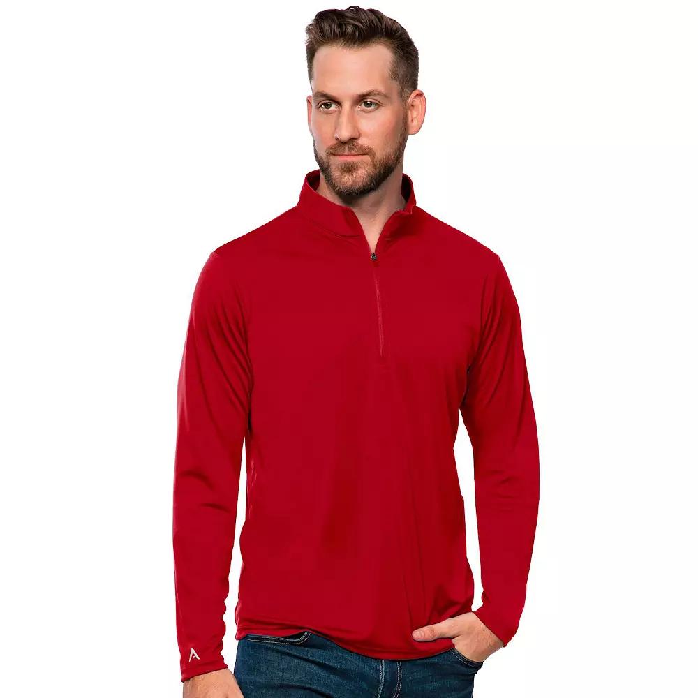 Men's Antigua Blank Tribute Quarter Zip Pullover,  Product Image