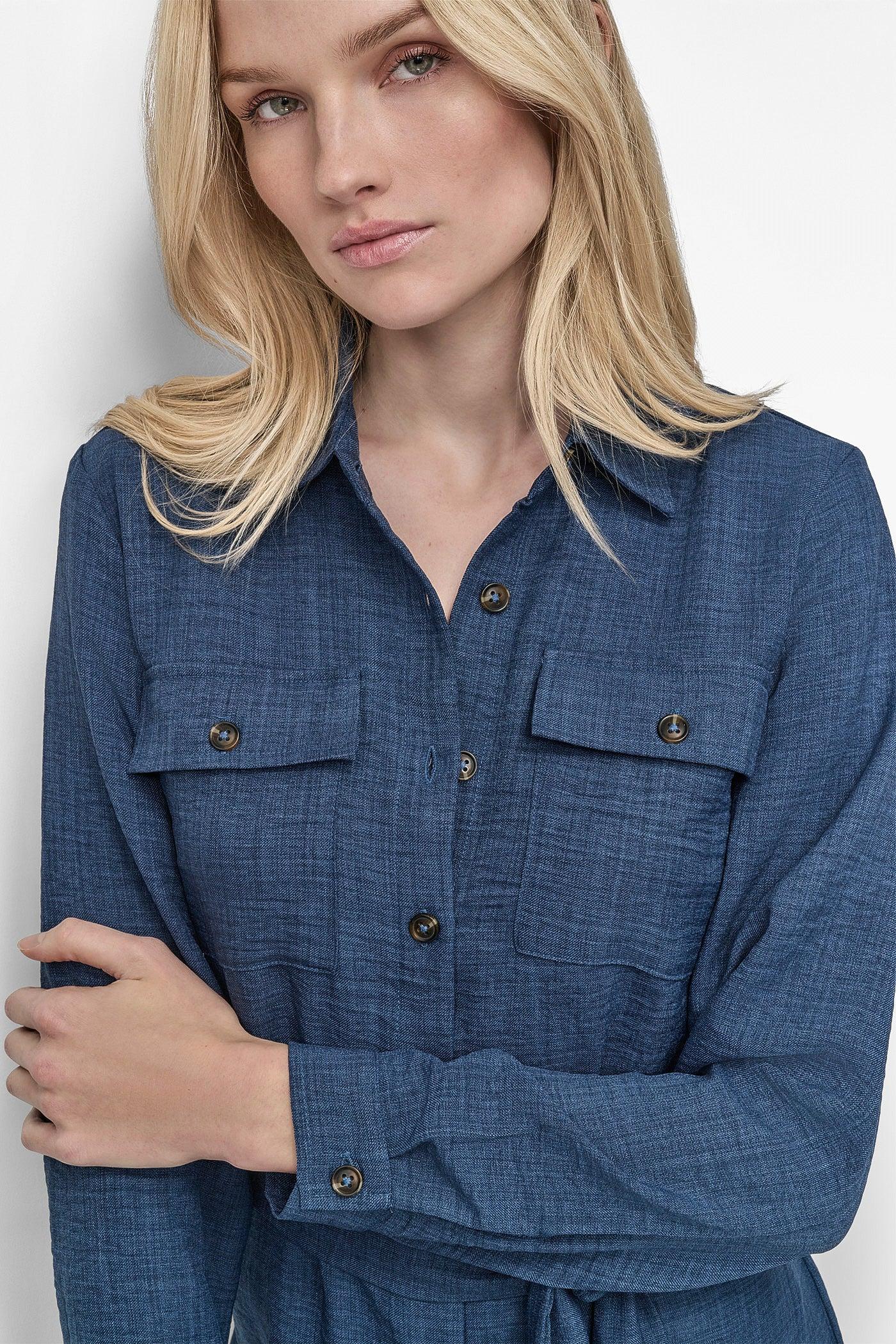 COLLARED BUTTON DRESS Product Image