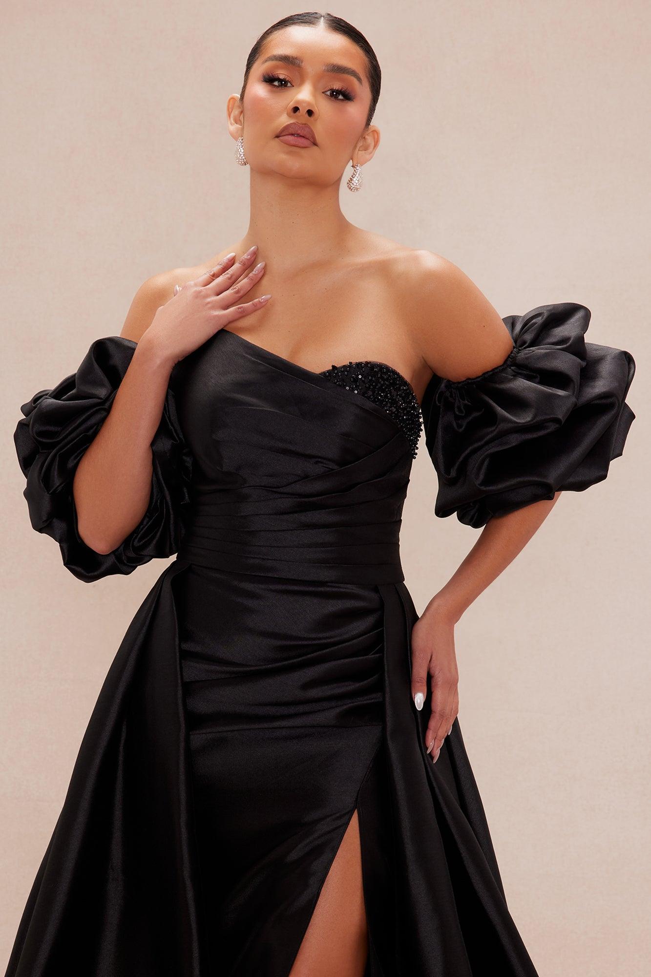 Lovers Lane Taffeta Gown - Black Product Image