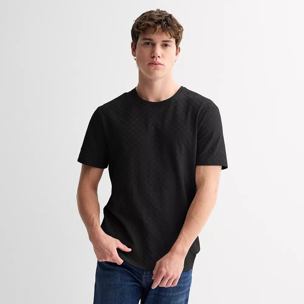 Men's Apt. 9 Textured Tee, Size: Small, Mineral Black Product Image