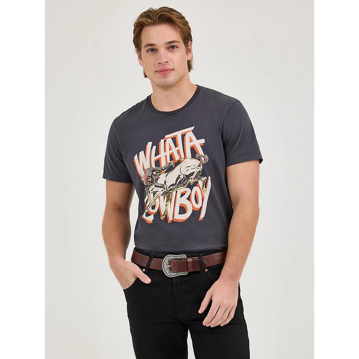 Wrangler x Whataburger Men's Cowboy Graphic T-Shirt in Faded Product Image