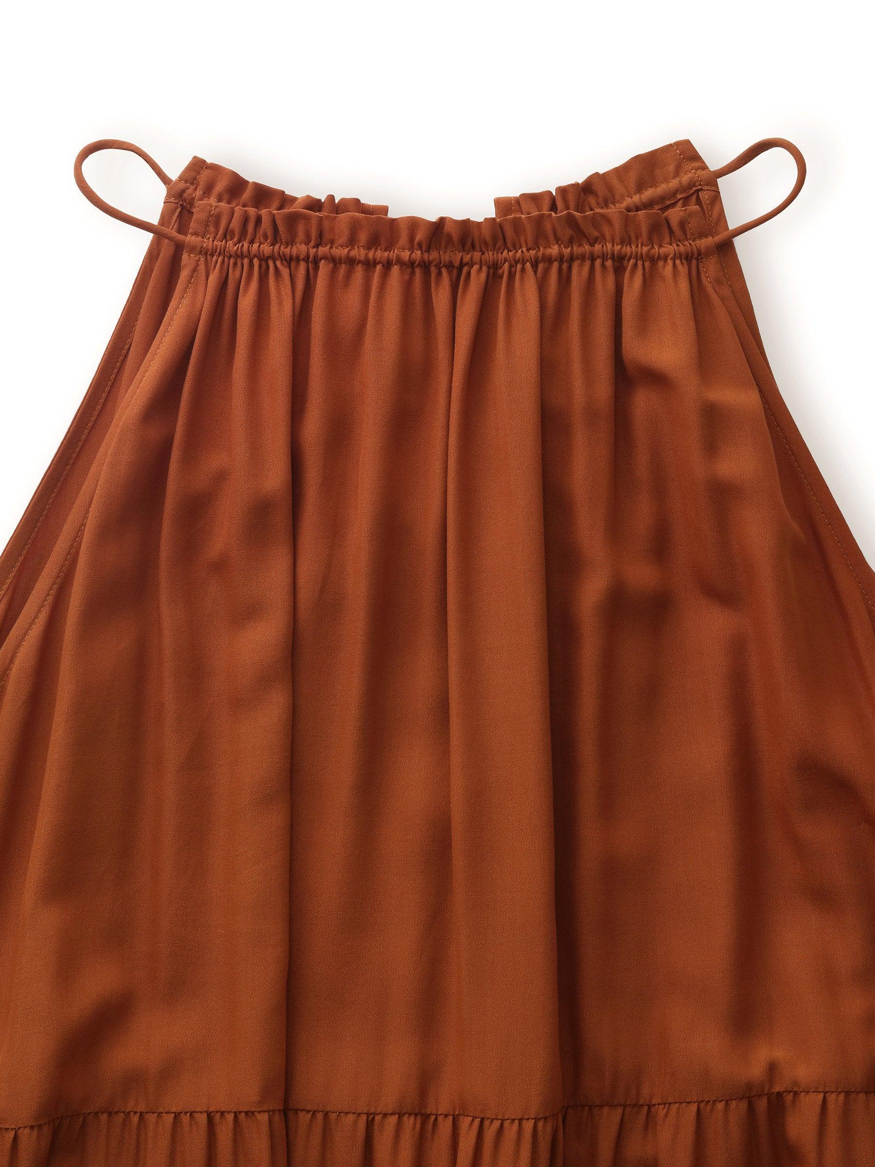 Tencel Acetate Blend Women Halter Maxi Dress Product Image