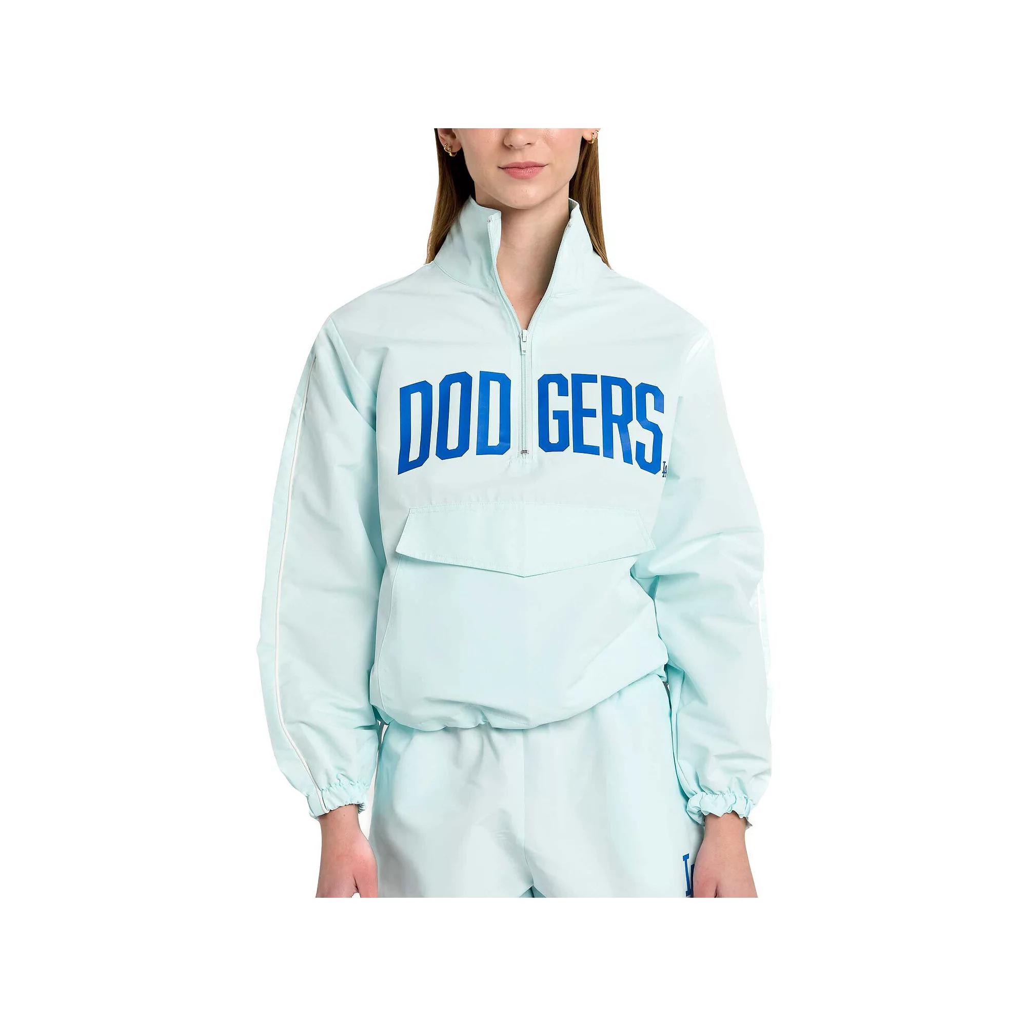 Women's Lusso Light Blue Los Angeles Dodgers Parker Half-Zip Jacket,  Product Image