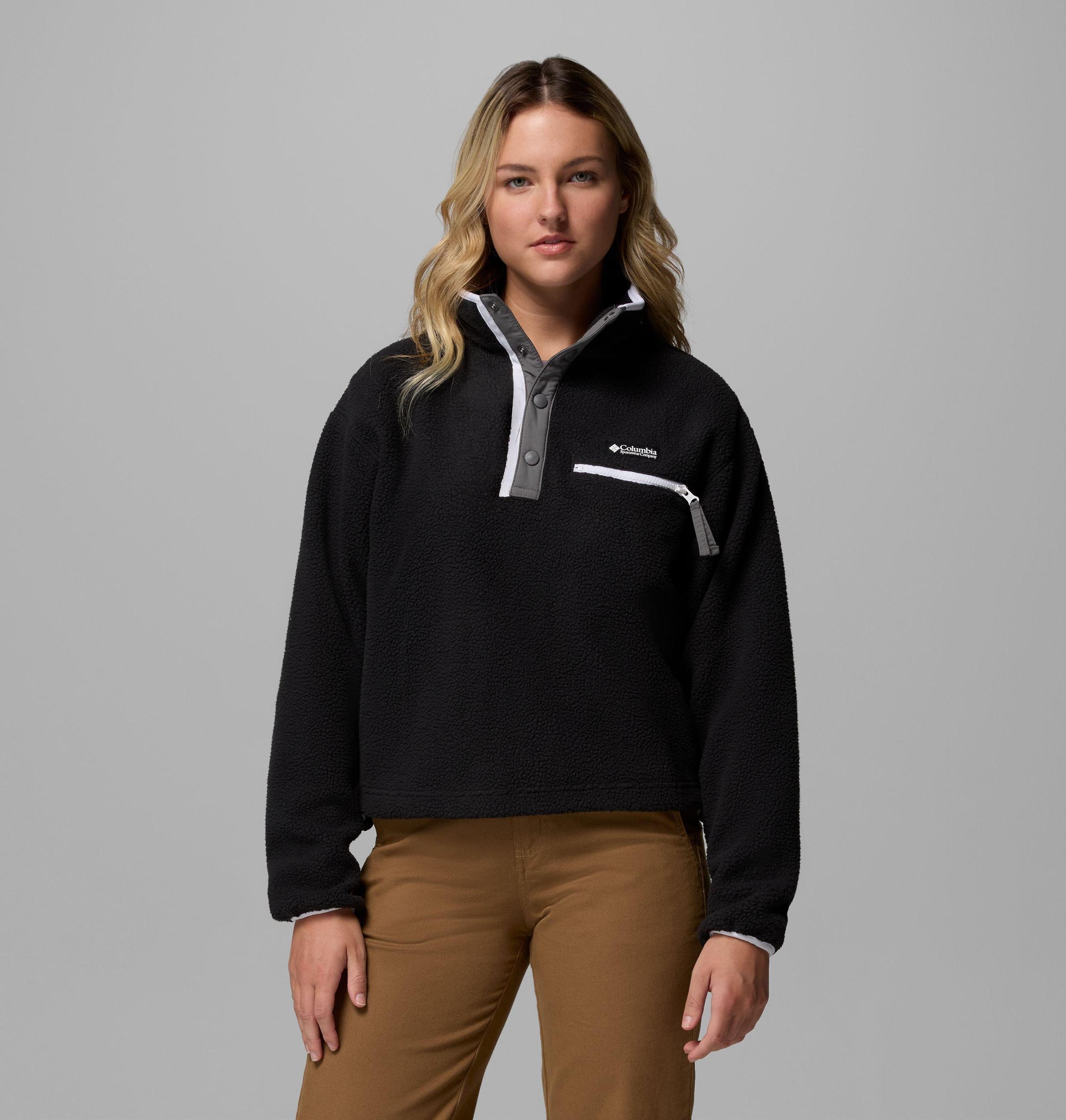 Columbia Womens Helvetia II Cropped Half Snap Fleece Pullover- Product Image