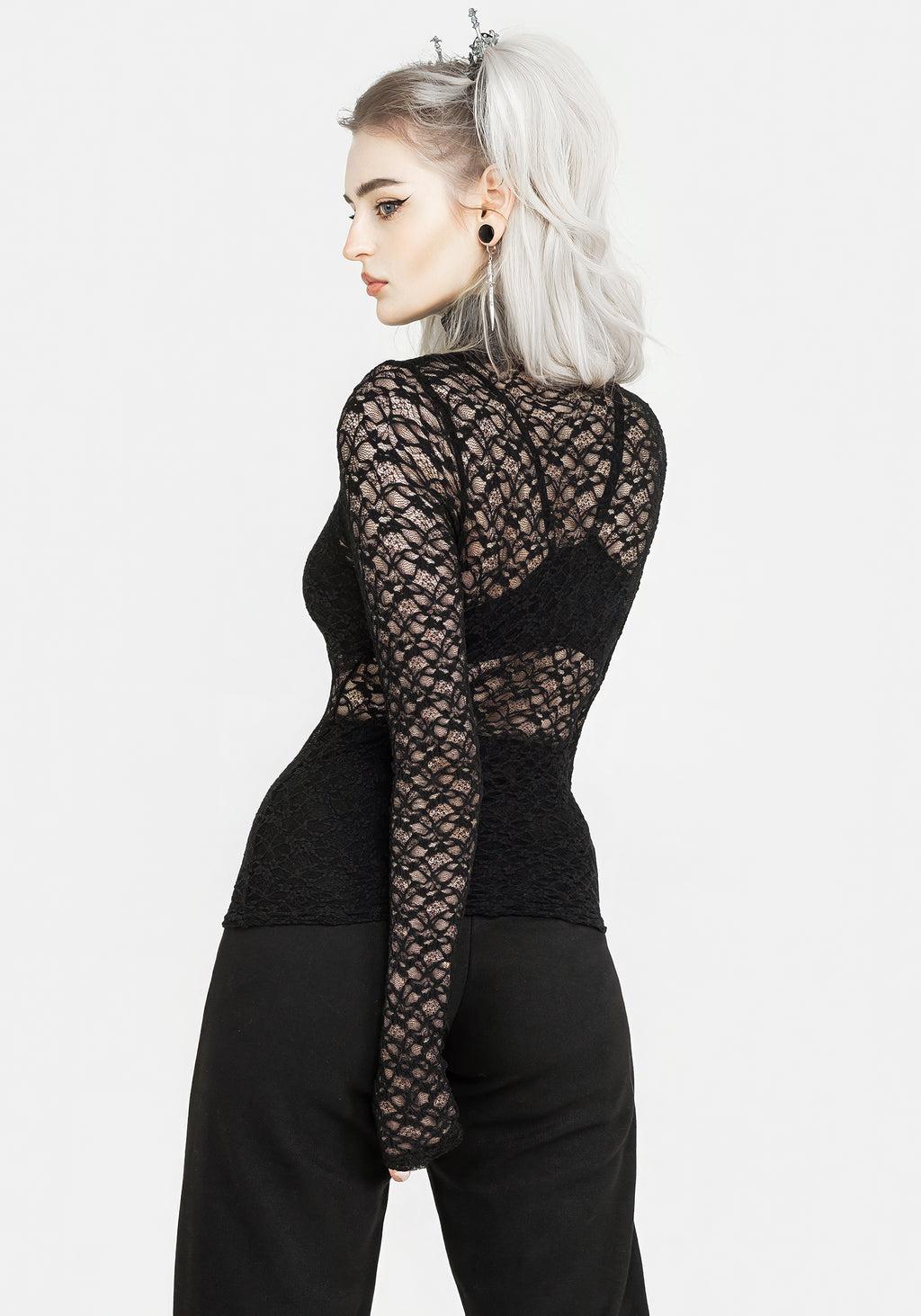 Arabella Lace High Neck Top Product Image