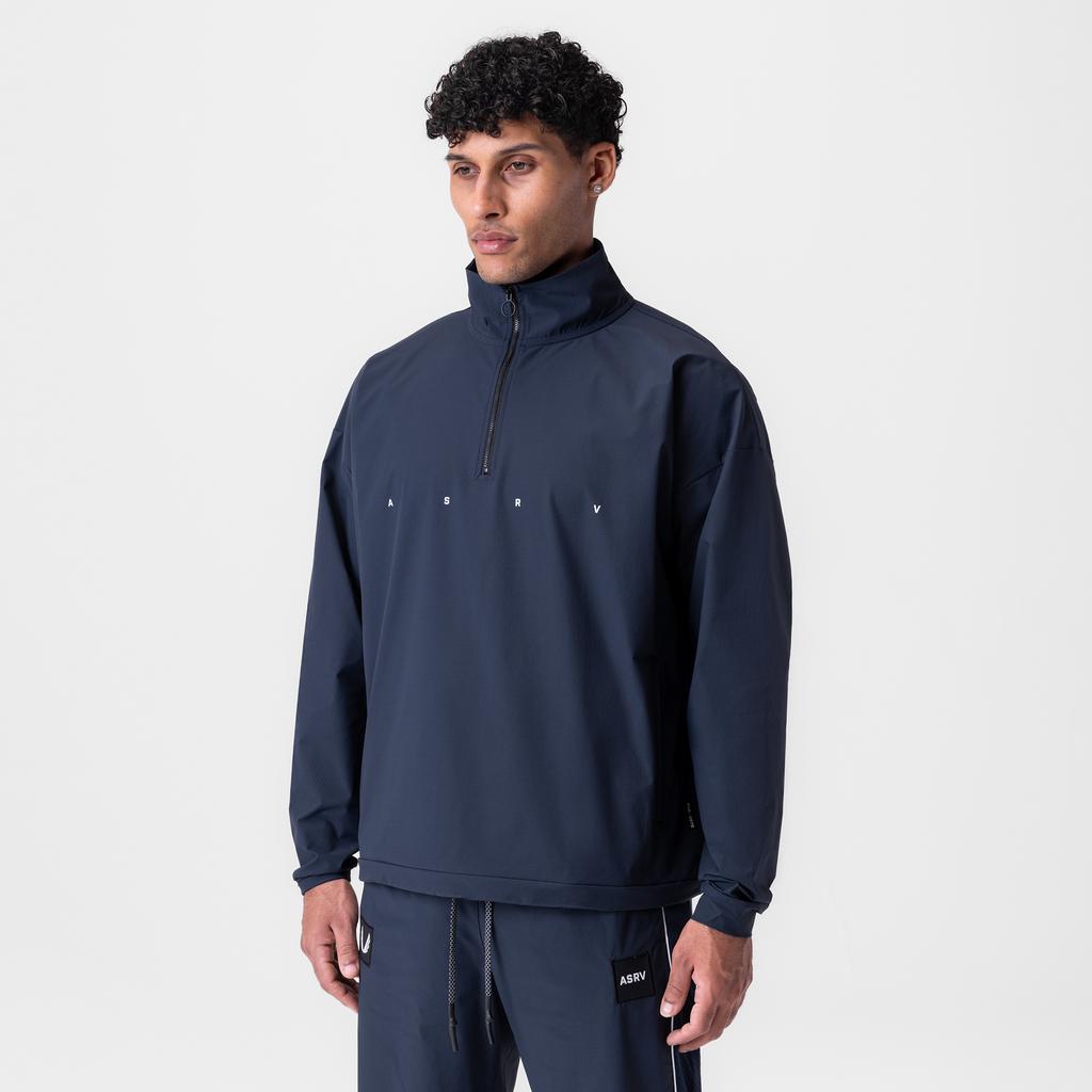 0970. Ripstop Quarter Zip Jacket - Navy Product Image
