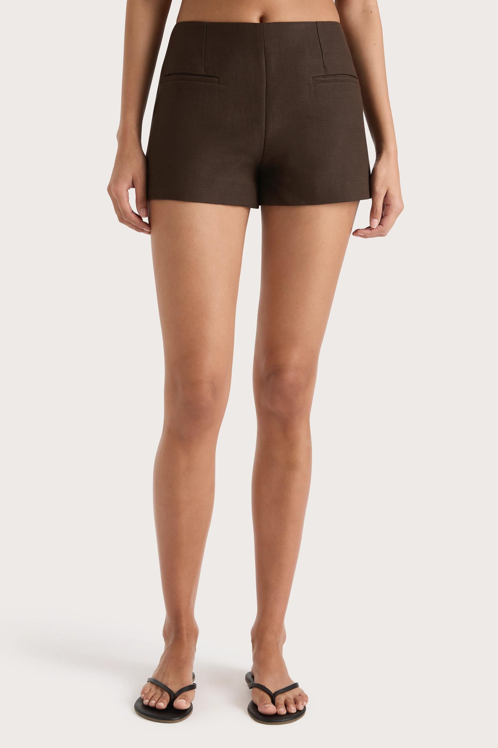 Florine Mini Shorts Chocolate - Final Sale Product Image