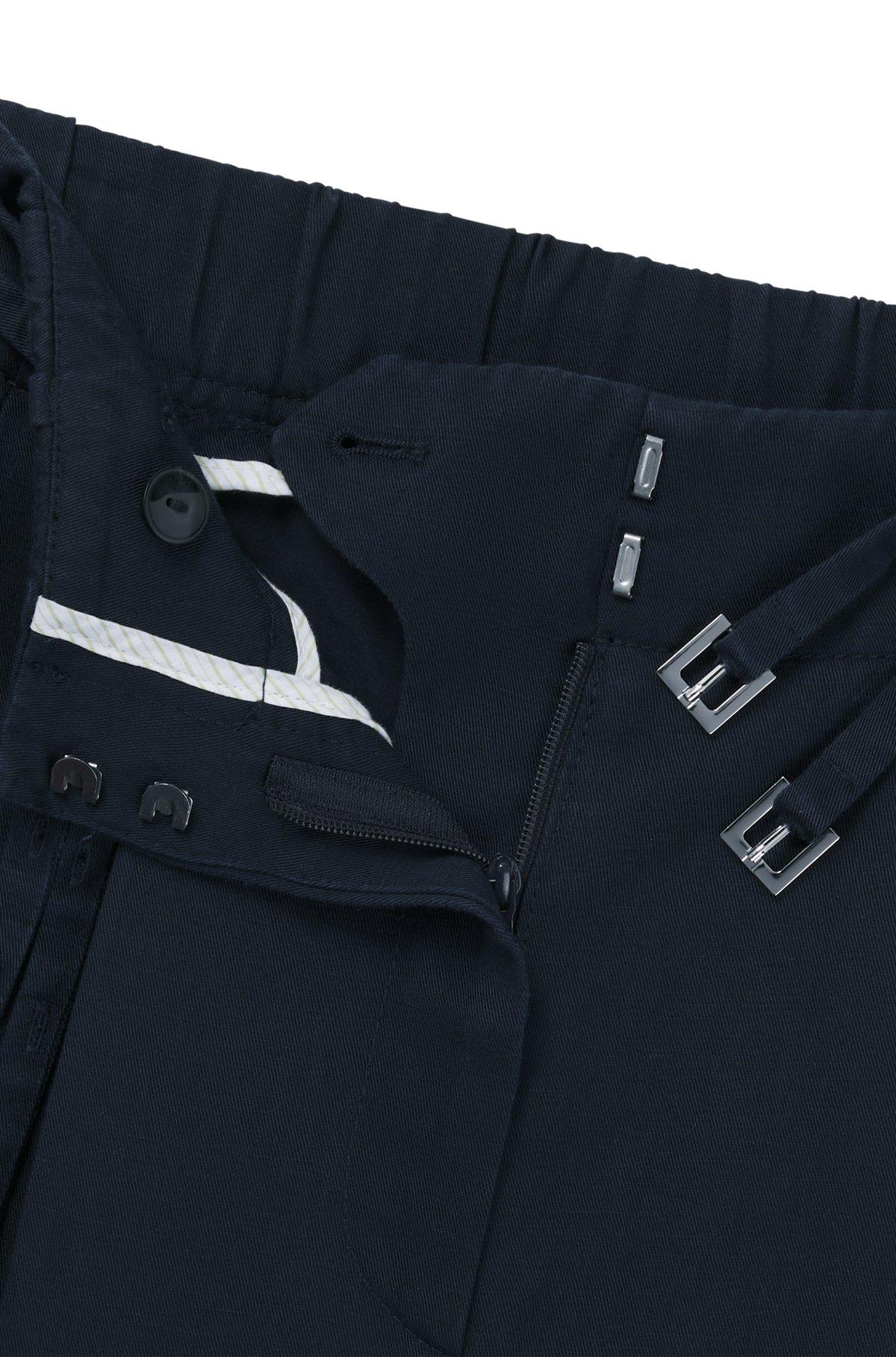 Relaxed-fit belted culottes with wide leg Product Image