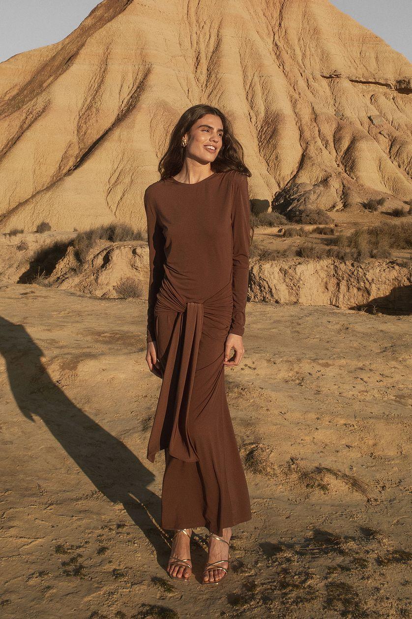 Tie Waist Maxi Dress Product Image