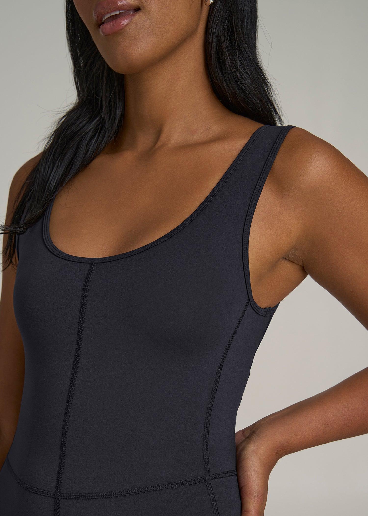 Balance Scoop Neck Jumpsuit for Tall Women in Black Female Product Image