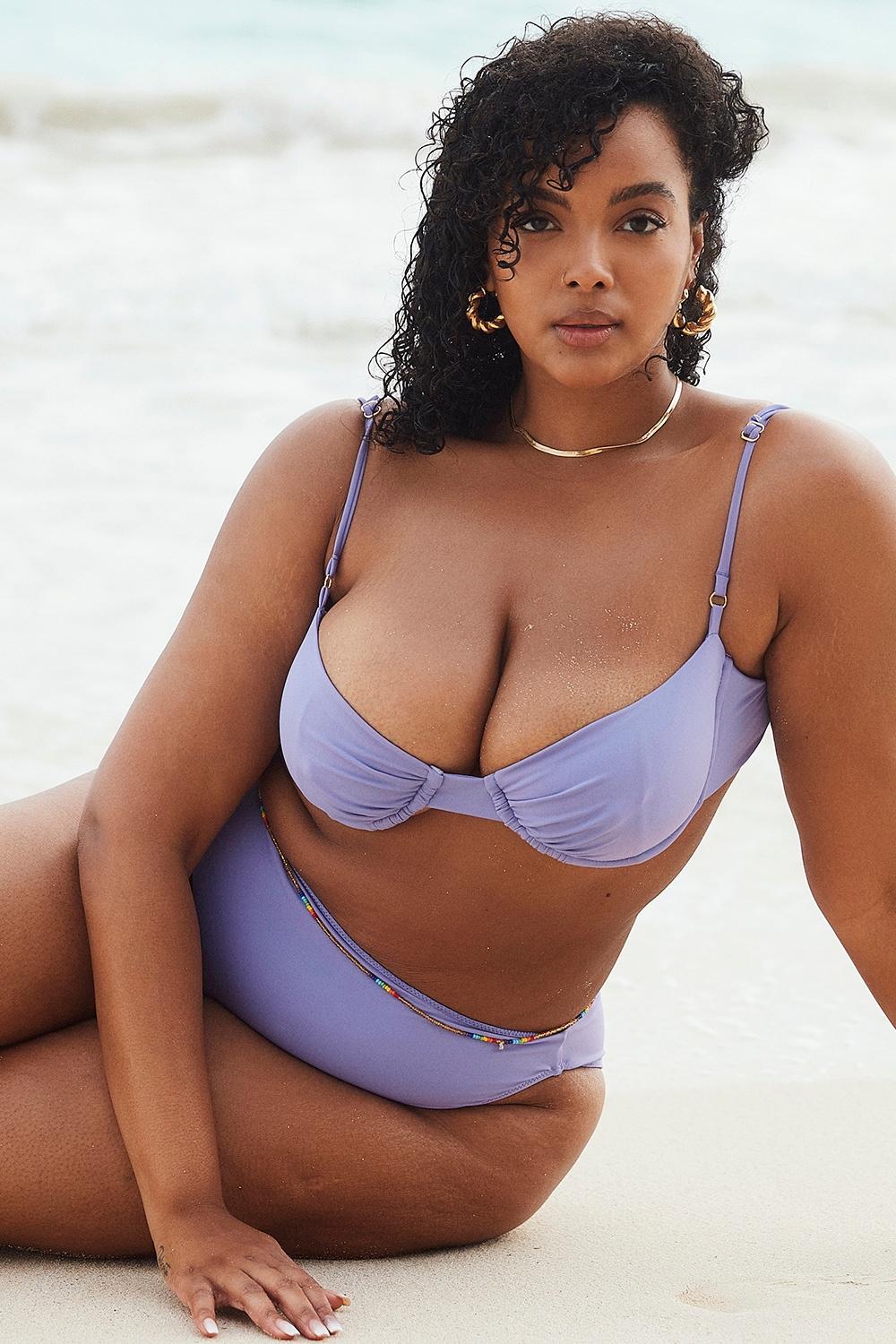 Mykonos  violet high waist bikini bottom Product Image