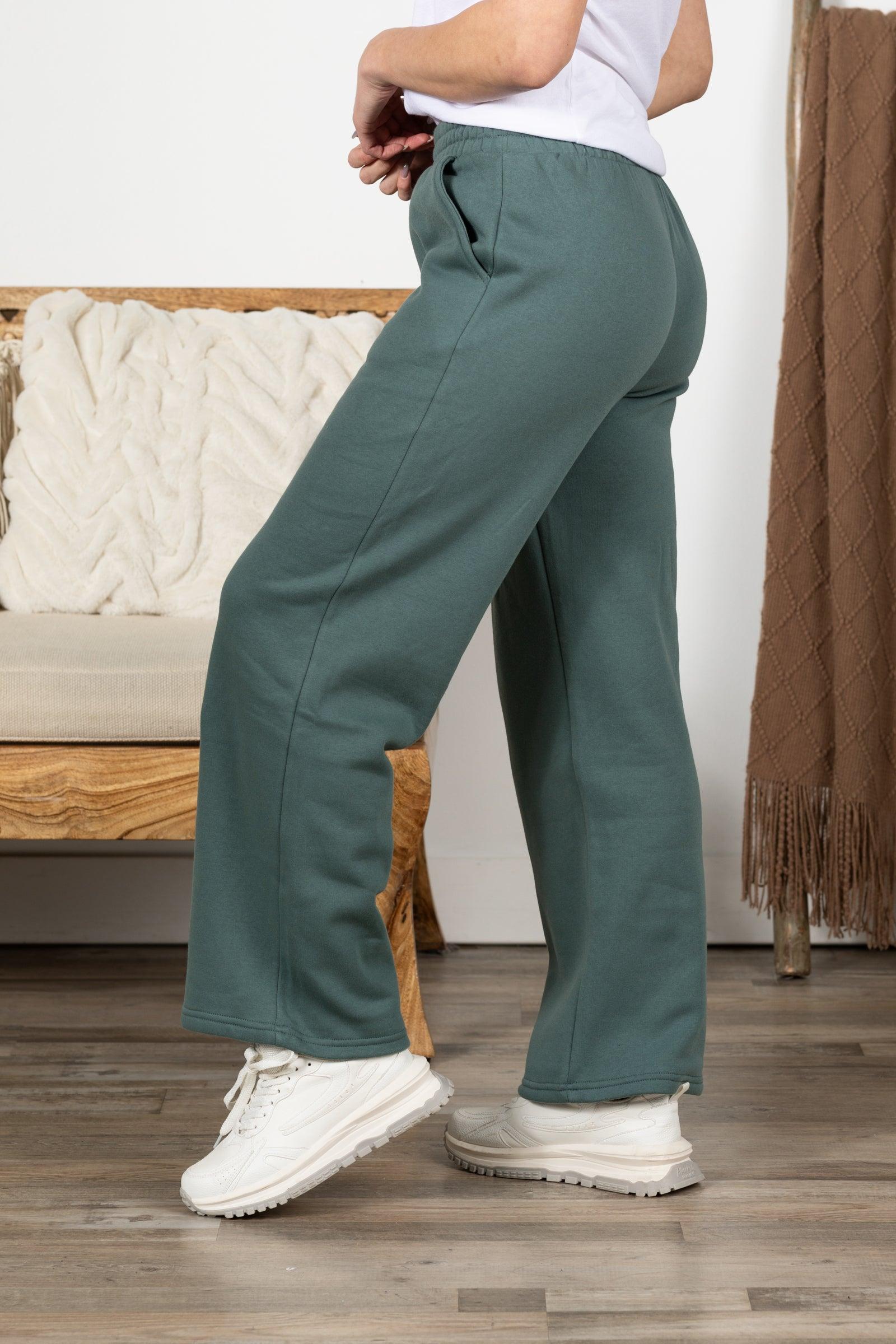 Fleece Drawstring Pants With Pockets Product Image