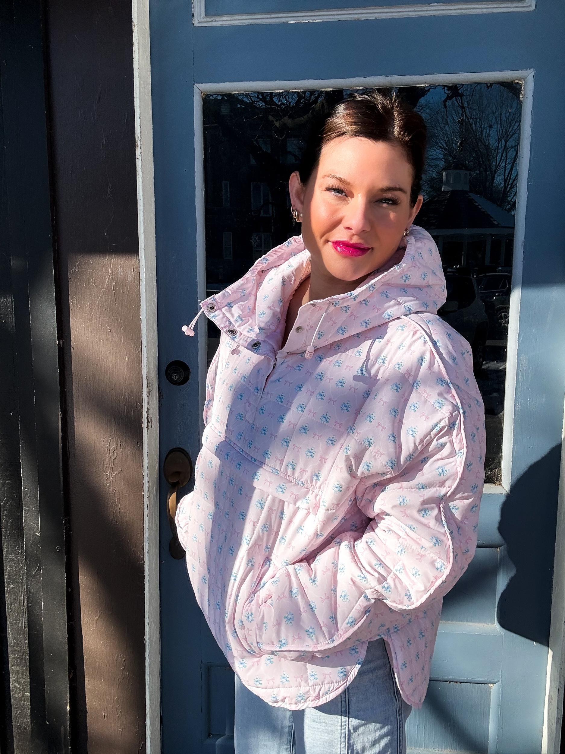 Dora Printed Pullover Puffer Jacket Product Image