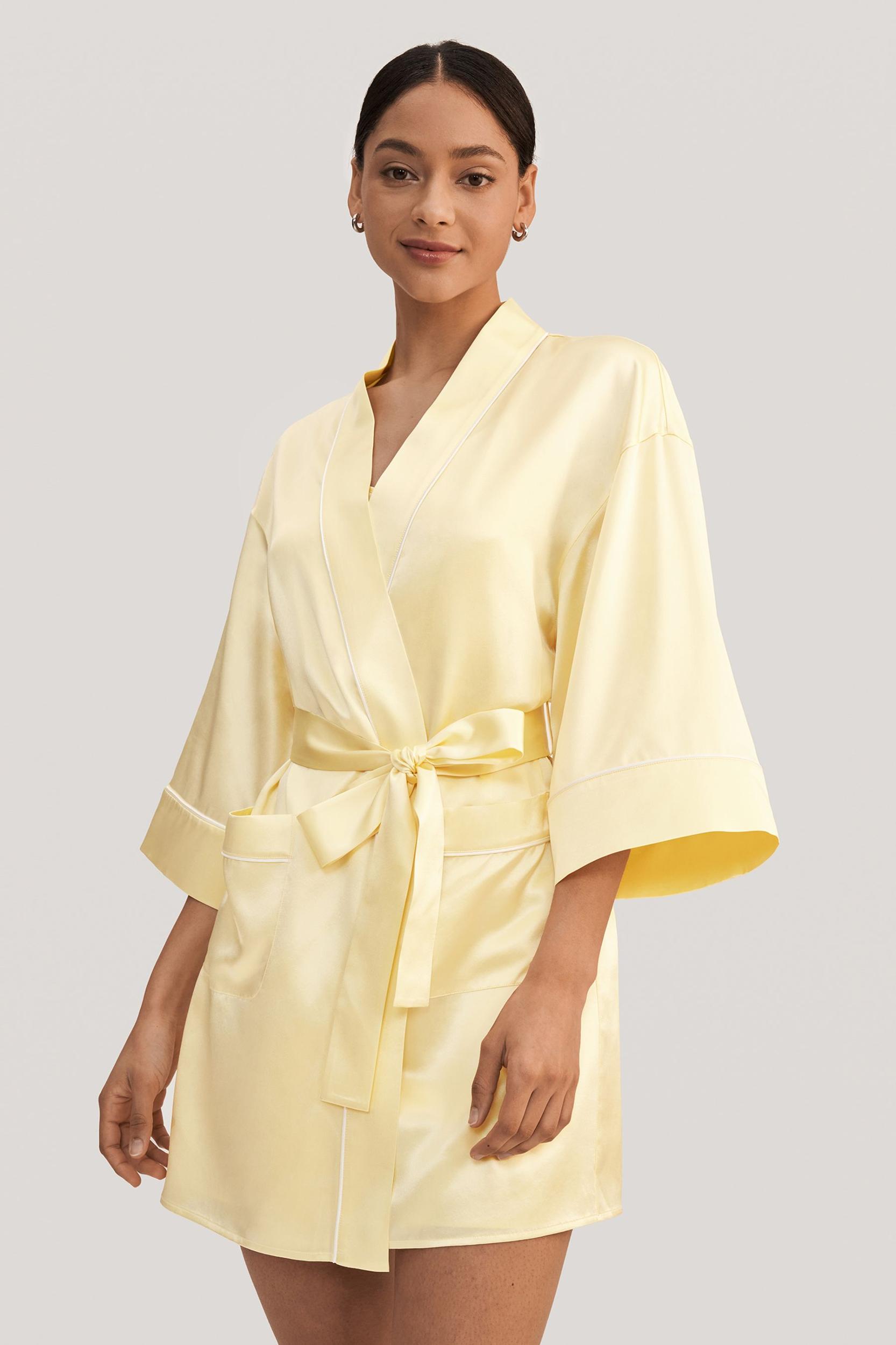Golden Cocoon Silk kimono Robe Product Image