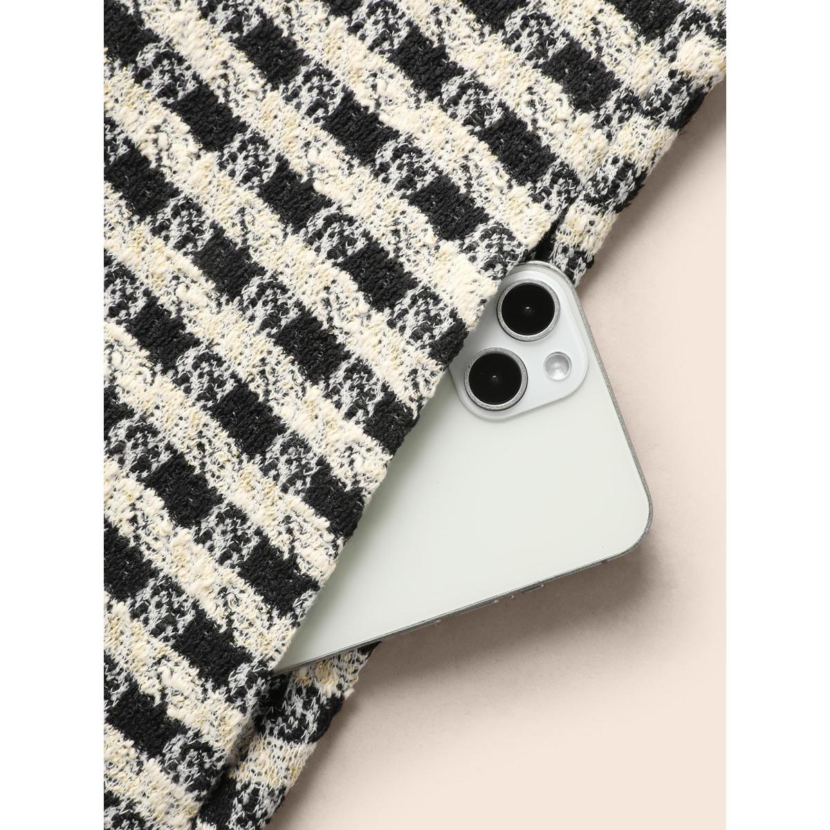 Plus Size Stretch Woven Notched Collar Fitted Midi Dress DimGray Women At the Office Texture Notched collar Sleeveless Curvy BloomChic 18-20/2X Product Image