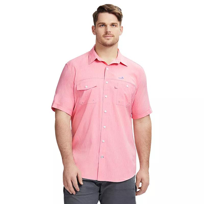 Big & Tall IZOD Sunshield Performance Button-Down Shirt, Men's,  Product Image