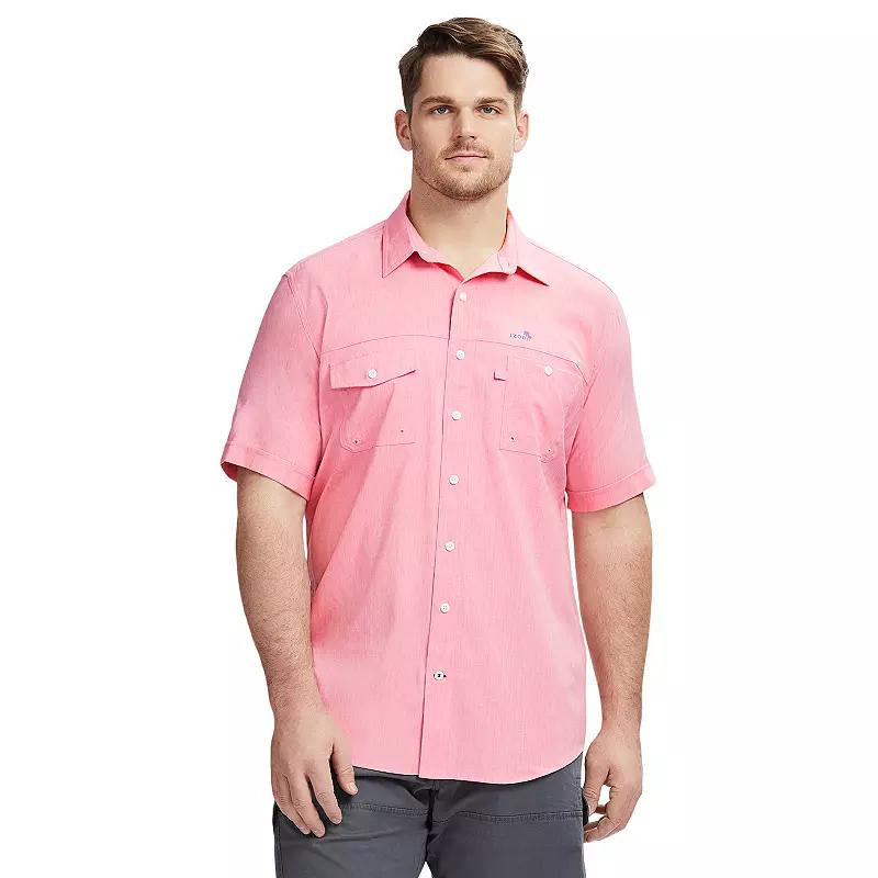 Big & Tall IZOD Sunshield Performance Button-Down Shirt, Men's,  Product Image