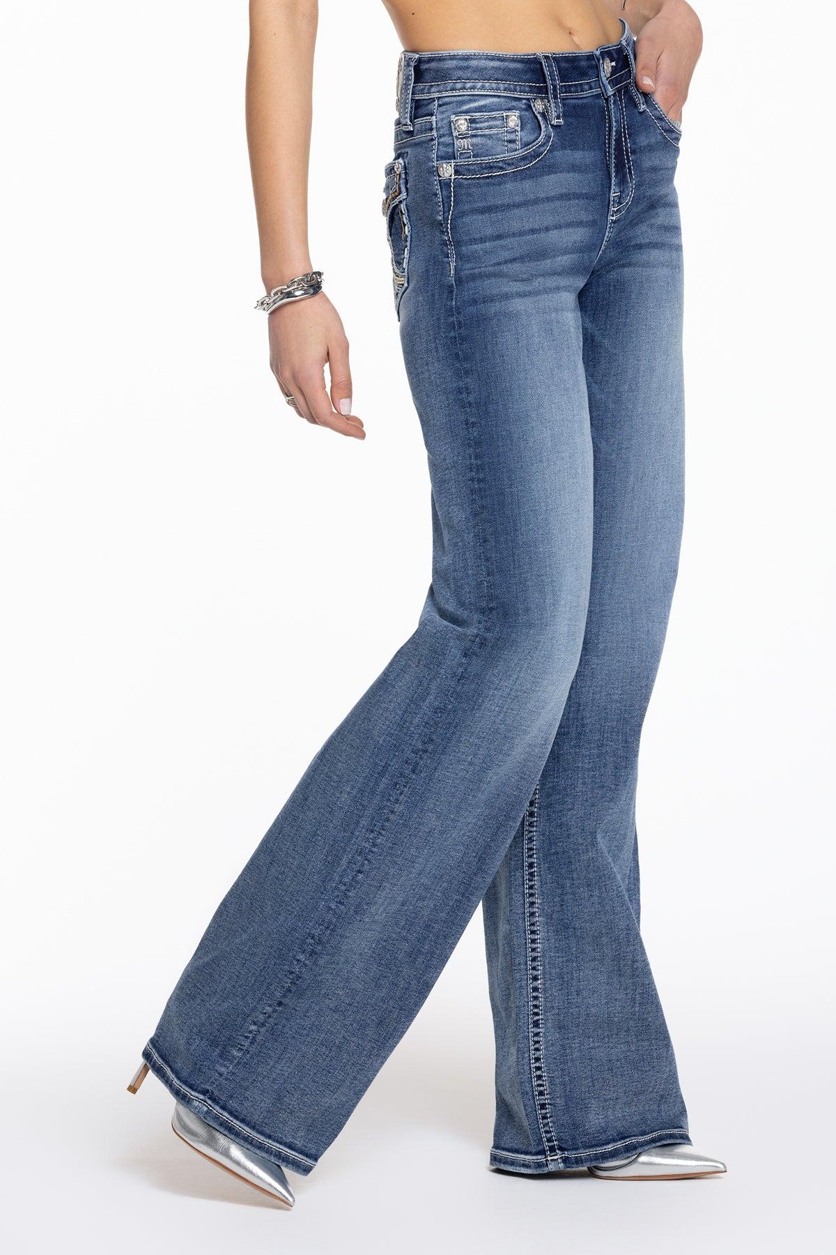 Maya Logo Wide Leg Jeans Product Image