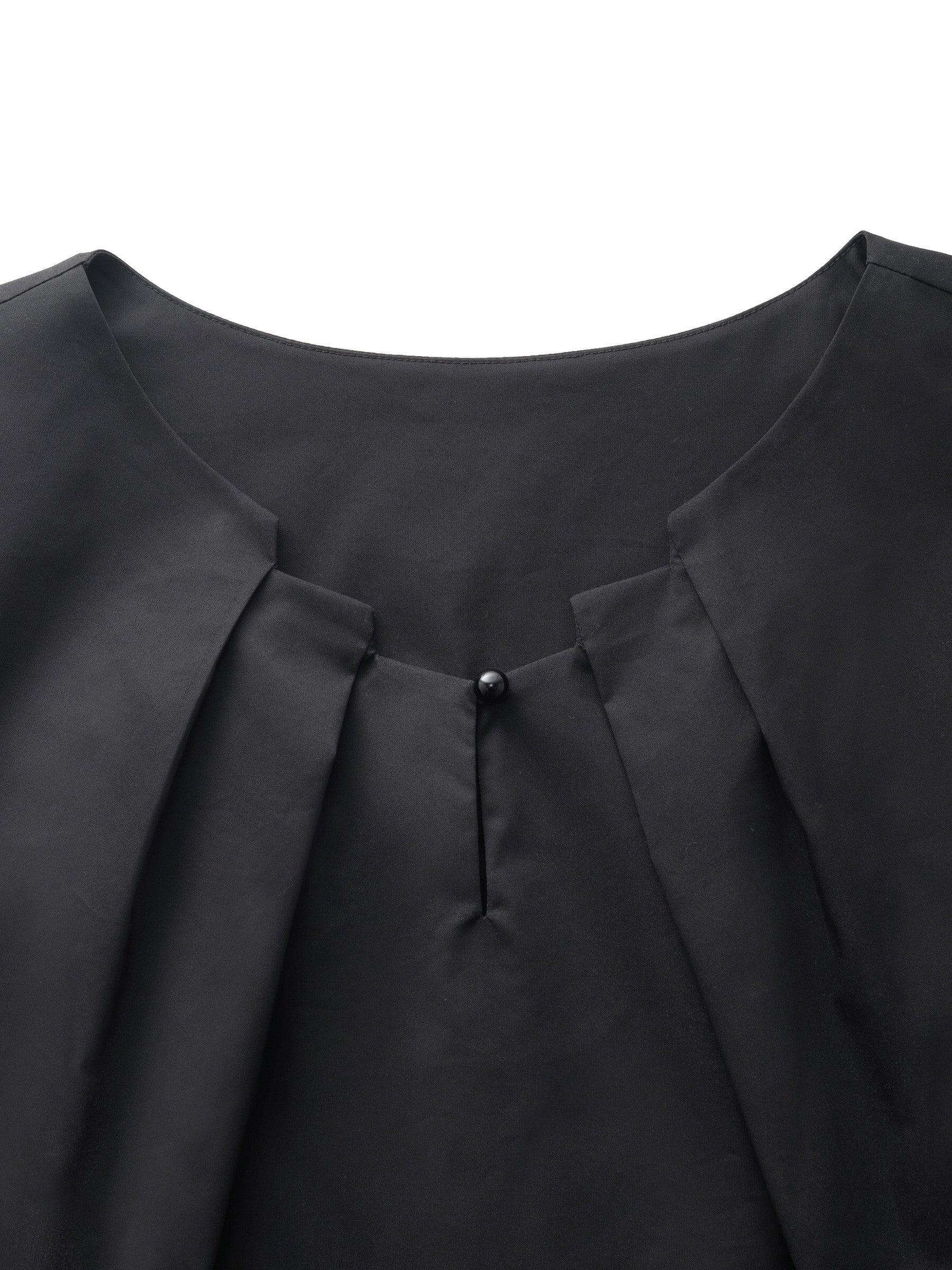 Pleated Neck Women Side Slit Top Product Image