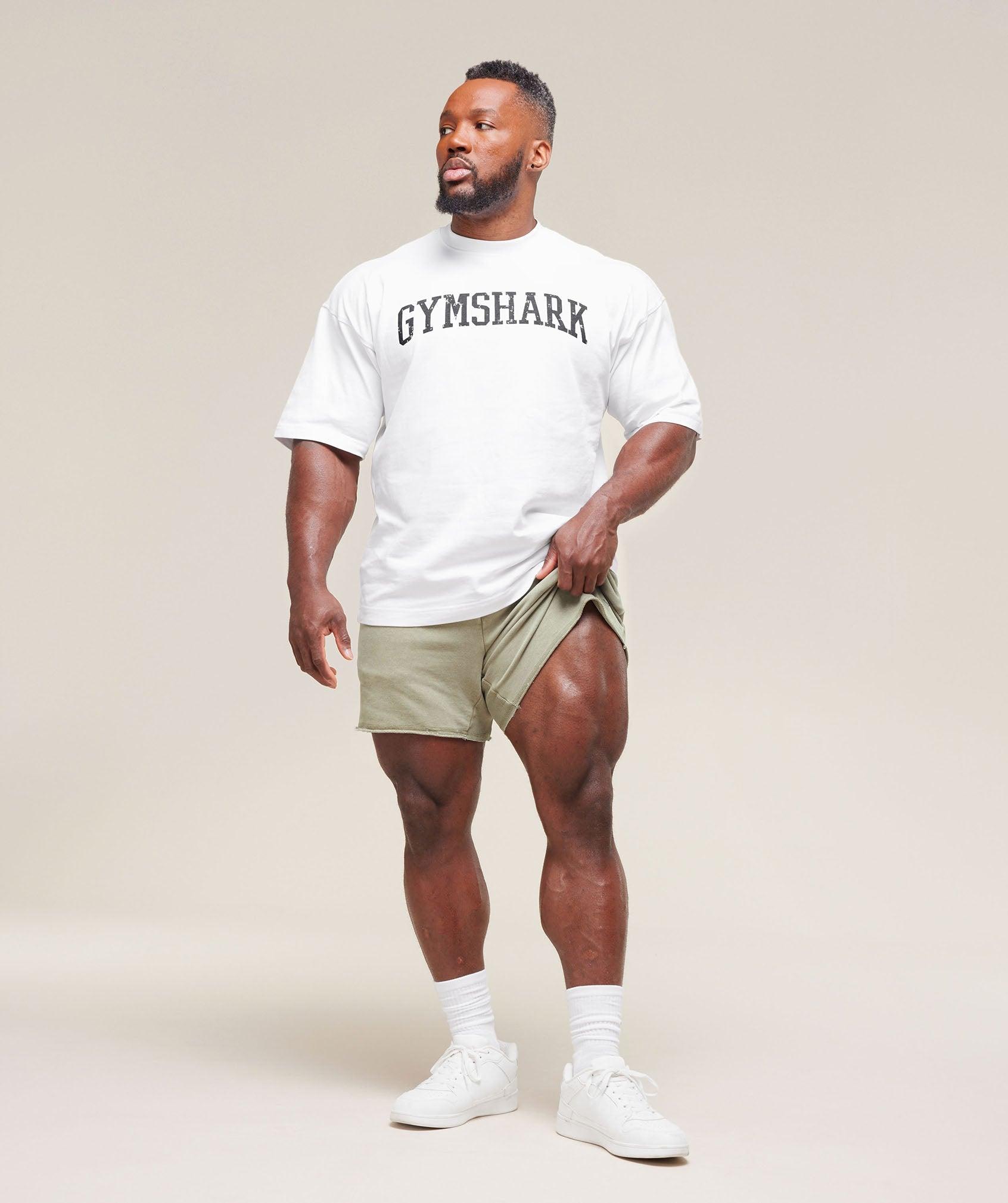 Gymshark Heritage 5" Shorts - Stone Grey Male Product Image