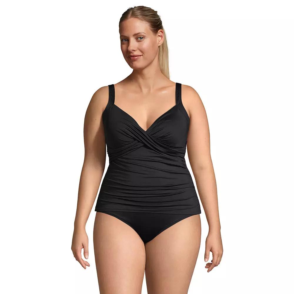 Women's Lands' End Surplice Underwire Tankini Swimsuit Top,  Product Image