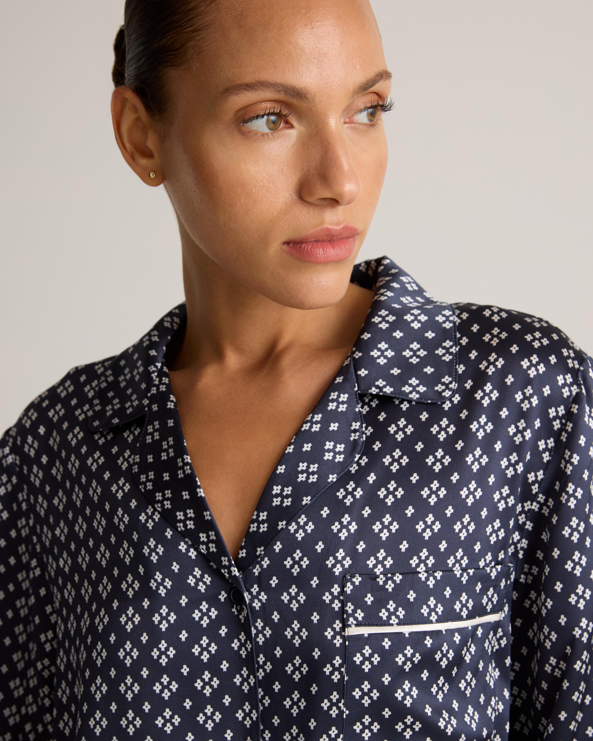 Quince | Women's Satin Pajama Long Sleeve Top Mulberry Silk Product Image