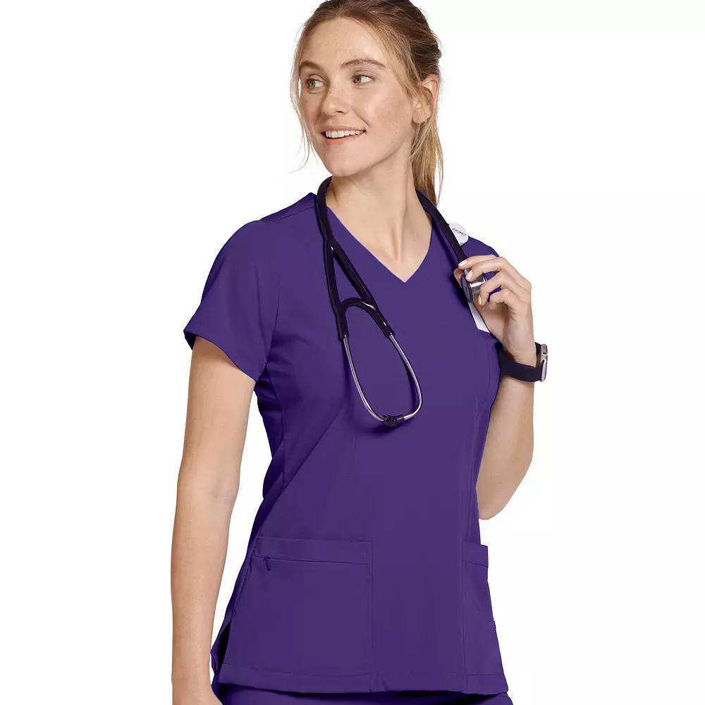 Women's Jockey® Scrubs Mock Wrap Top 2306, Size: XS, Purple Product Image