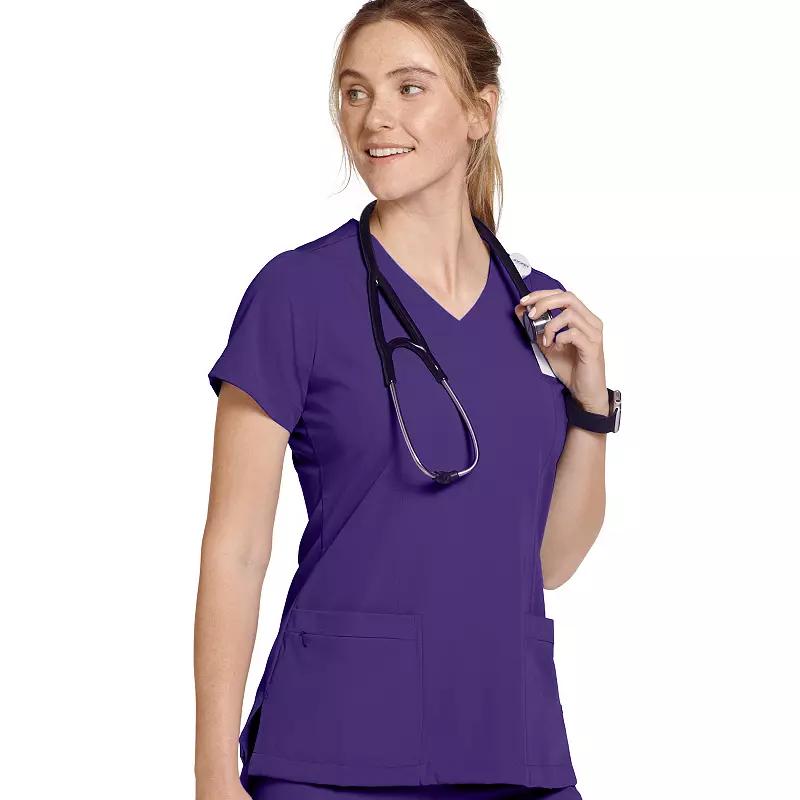 Women's Jockey® Scrubs Mock Wrap Top 2306, Size: XS, Purple Product Image