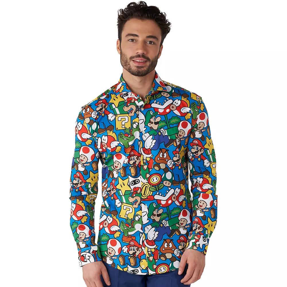 Men's OppoSuits Super Mario Modern-Fit Dress Shirt, Size: Medium Product Image