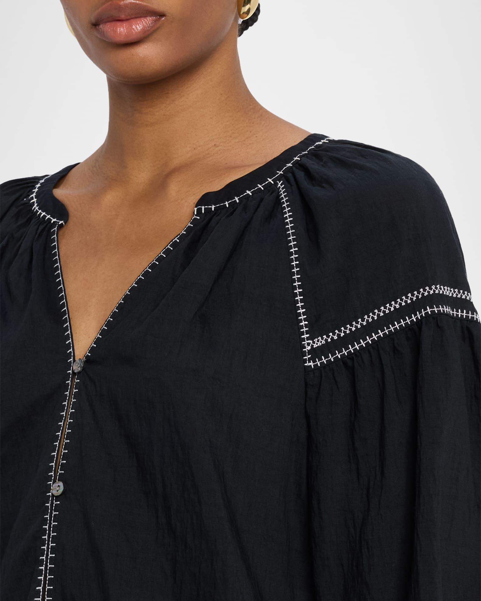 Vasia Button-Front Blouse Product Image