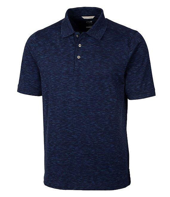 Cutter & Buck Big & Tall Advantage Tri-Blend Space Dye Performance Stretch Short-Sleeve Polo Shirt Product Image