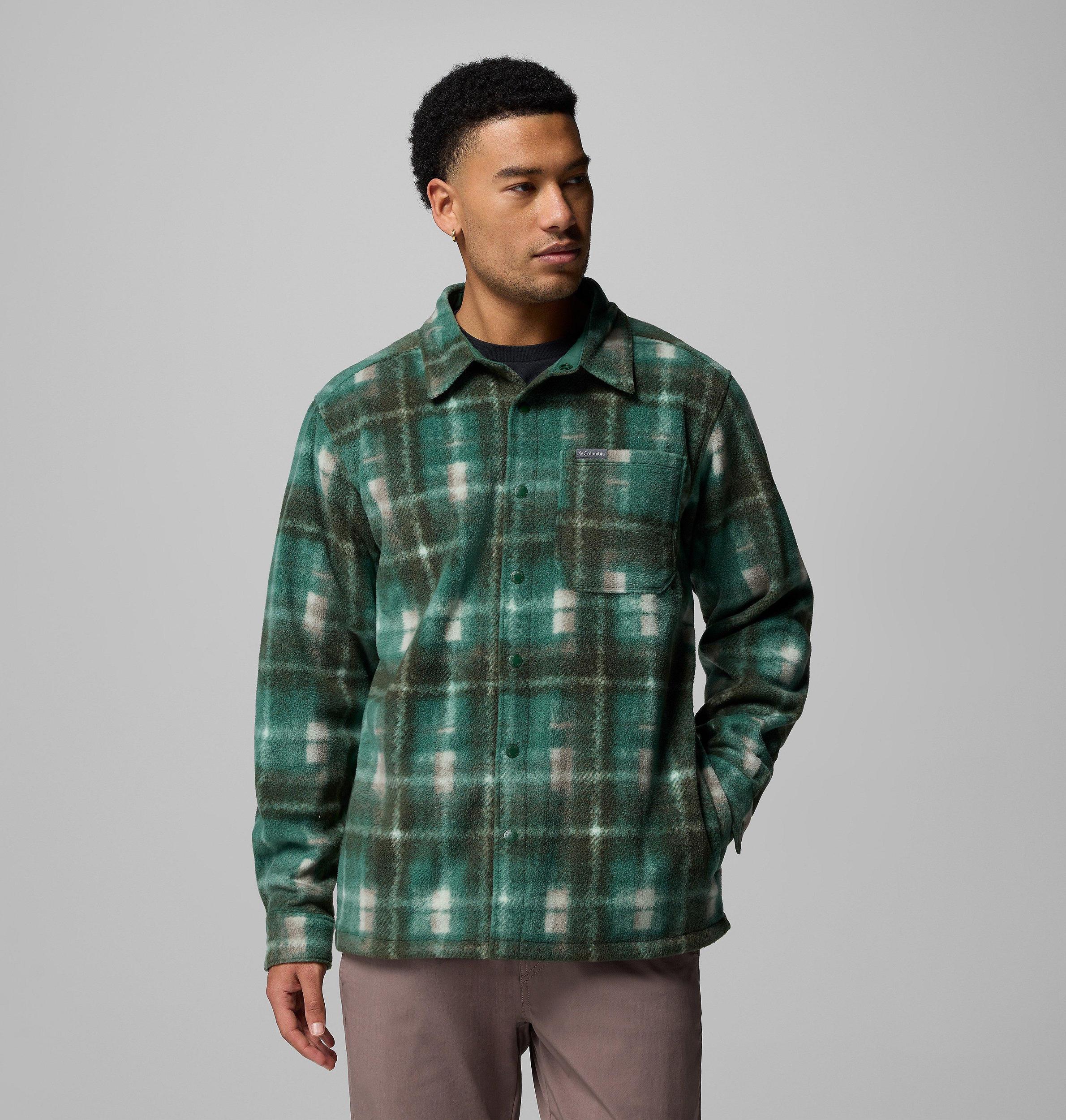 Columbia Mens Steens Mountain Printed Fleece Shirt Jacket II - Tall- Product Image