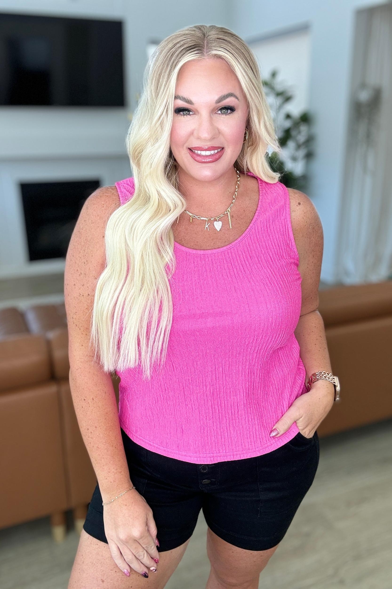 Jenna High Rise Control Top Cuffed Shorts in Pink Product Image