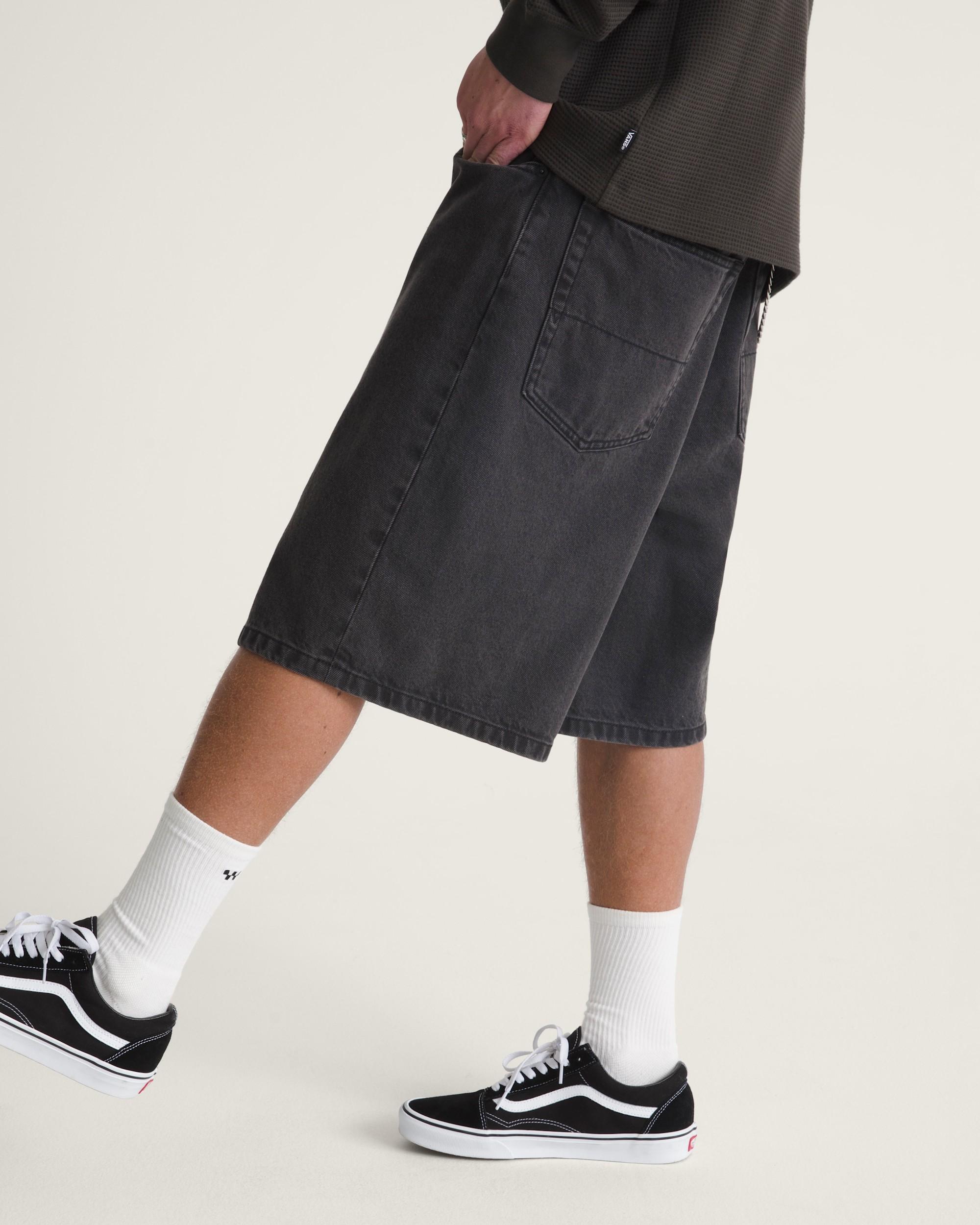 Check-5 Baggy Denim Shorts in Washed Black| Vans US Product Image
