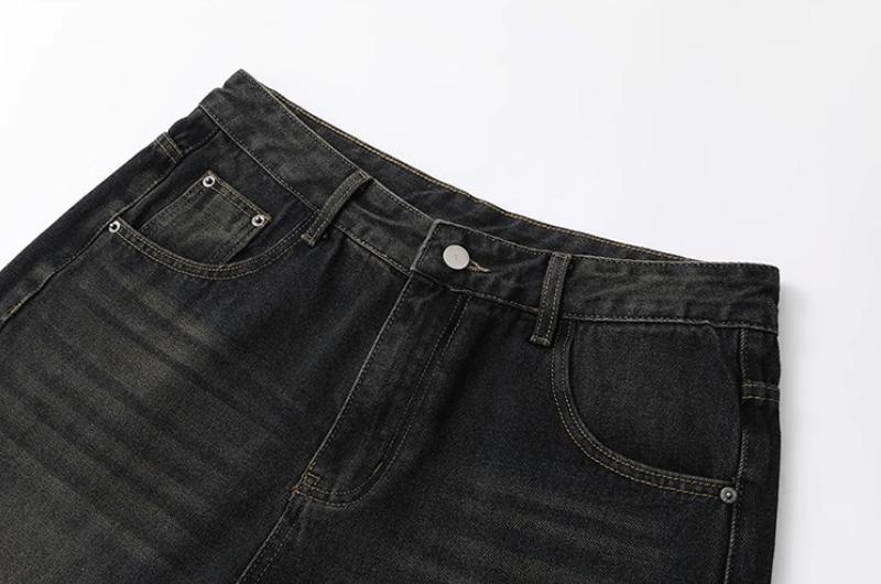 RT No. 12408 RUST BLUE DENIM STRAIGHT JEANS Product Image