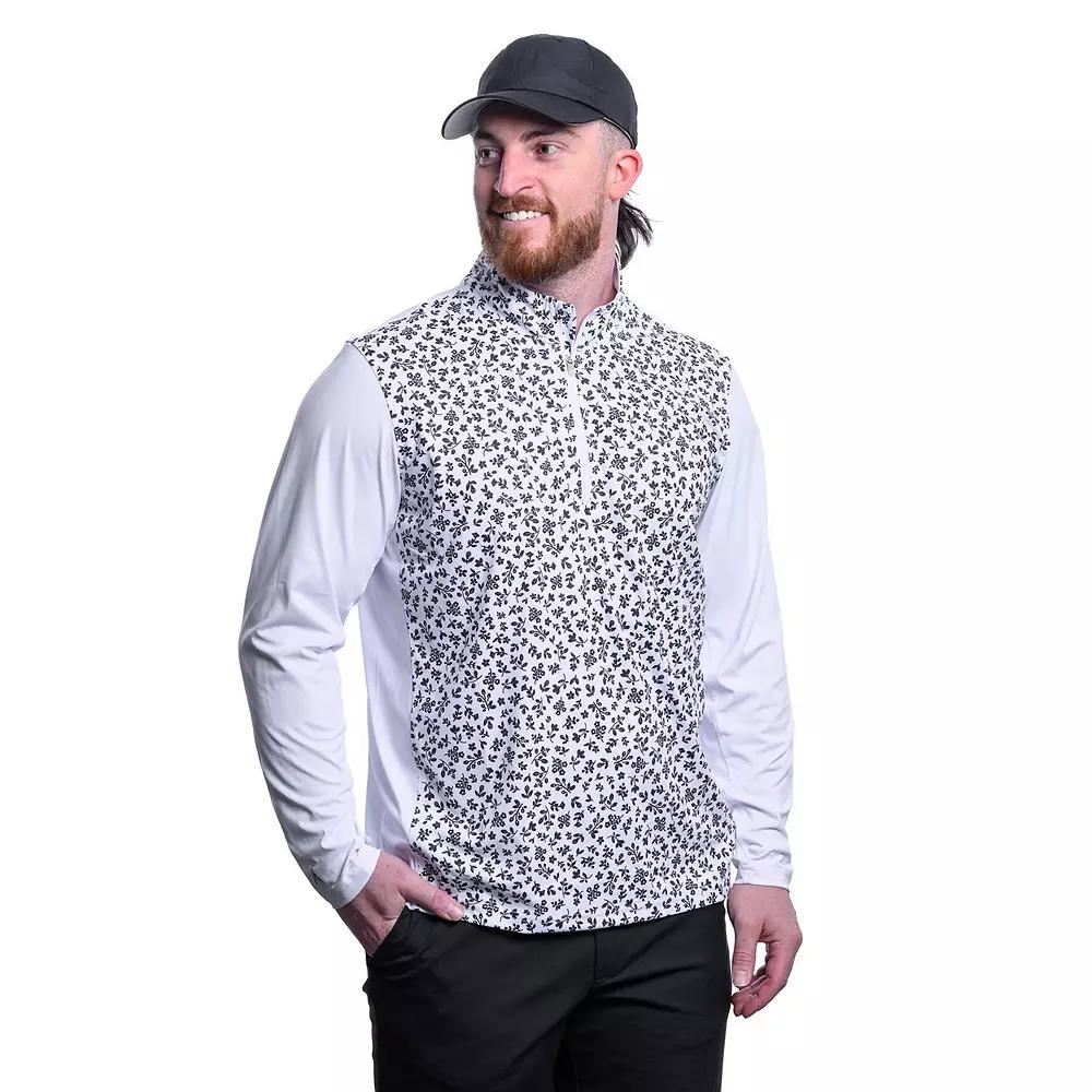 Men's Antigua Filter Quarter Zip Mock Pullover, Size: XL, Optic Product Image