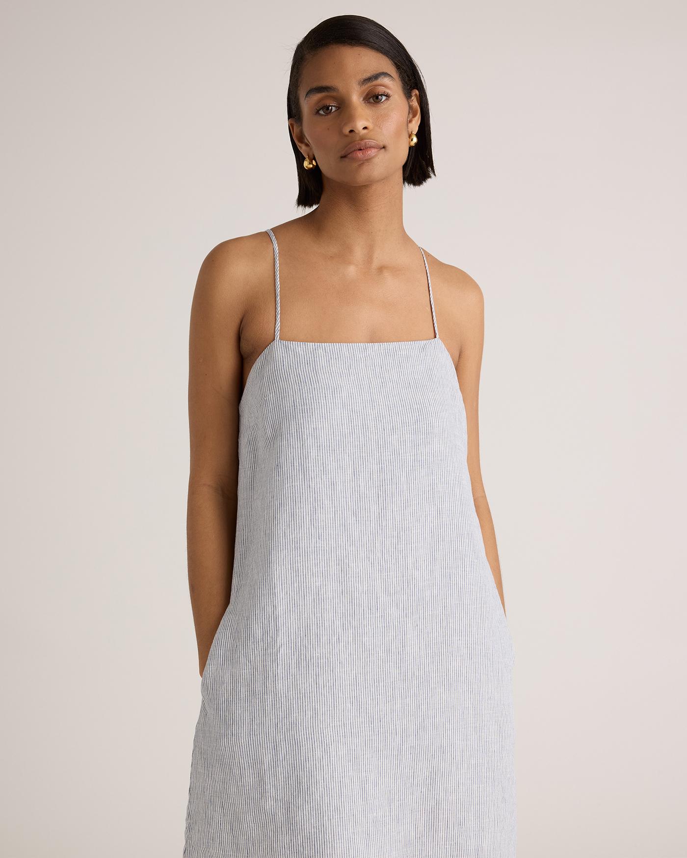 Quince | Women's 100% European Linen Spaghetti Strap Mini Dress Size XS Product Image