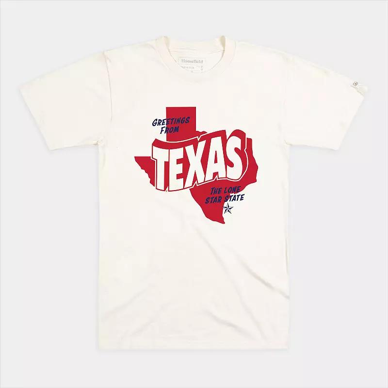 Men's Homefield Greetings from Texas Tourist Shirt, Size: Large, Ivory Product Image