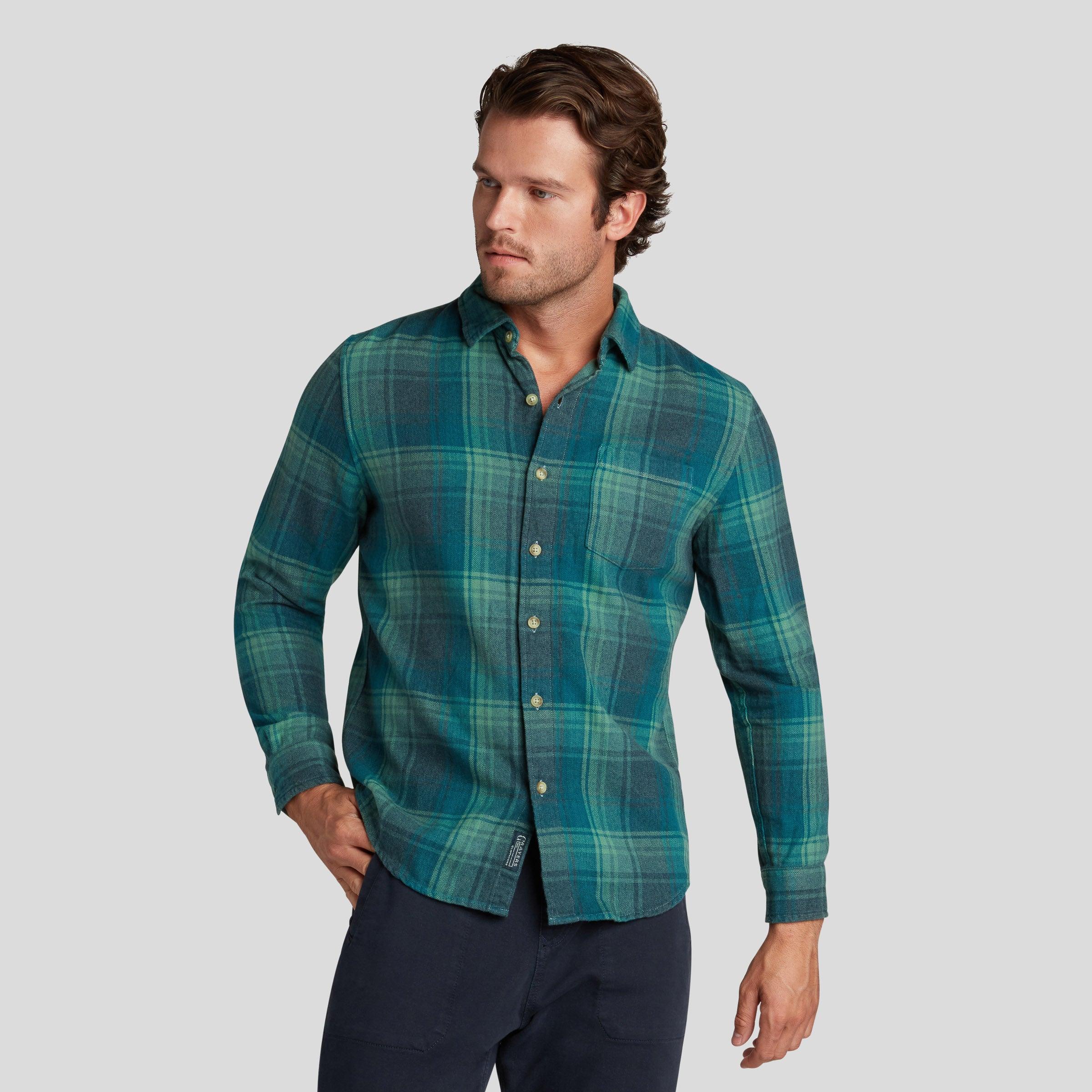 Palisades 3 Ply Jaspe Flannel - Verdant Green Plaid (Final Sale) Product Image