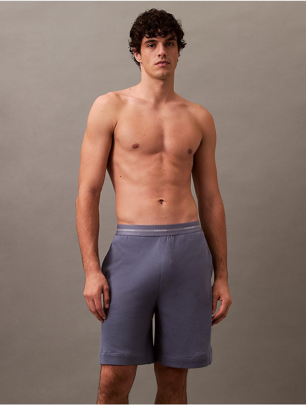Calvin Klein Mens Terry Lounge Sleep Shorts - Grey Product Image